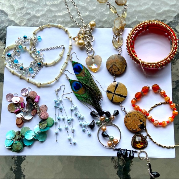 Vintage Blue And Silver Gem Beaded Bracelet - Picture 3 of 3